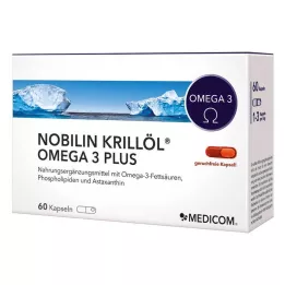 NOBILIN Cápsulas de aceite de krill Omega-3 Plus, 60 uds