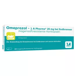 OMEPRAZOL-1A Pharma 20 mg para la acidez de estómago HKM, 14 uds