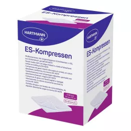 ES-KOMPRESSEN estéril, 7,5 x 7,5 cm, paquete de 12, 10 x 10 uds