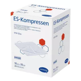 ES-KOMPRESSEN Paquete estéril a granel de 12 pliegues de 10 x 10 cm, 20 x 5 uds