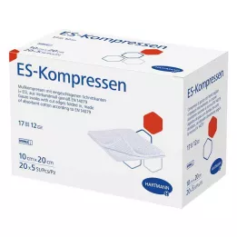 ES-KOMPRESSEN Steril 10x20 cm 12 veces el paquete grande, 20x5 pz