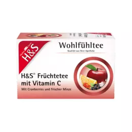 Bolsas de filtro de frutas con vitamina C H&amp;S, 20 x 2,7 g