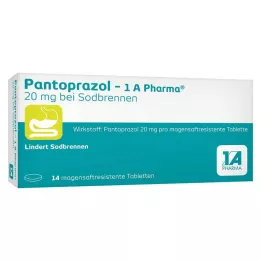 PANTOPRAZOL-1A Pharma 20 mg para la acidez de estómago, receta médica, 14 unidades