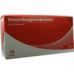 Compresas de succión estériles 20x20cm Draco, 15 st