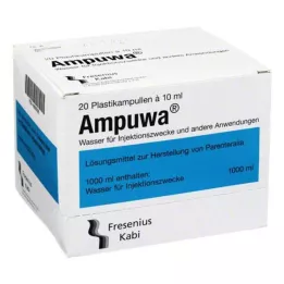 AMPUWA Ampollas de plástico solución inyectable/infusional, 20x10 ml