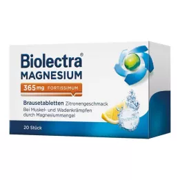 BIOLECTRA Magnesio 365 mg fortissimum limón, 20 uds