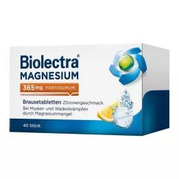 BIOLECTRA Magnesio 365 mg fortissimum limón, 40 uds
