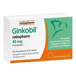 GINKOBIL-Ratiopharm 40 mg comprimidos recubiertos con película, 60 uds