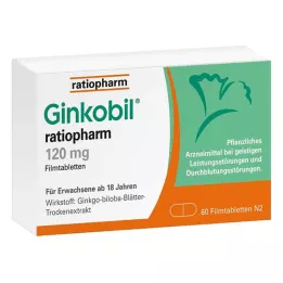 GINKOBIL-ratiopharm 120 mg comprimidos recubiertos con película, 60 uds