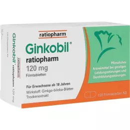 Ginkobil-ratiopharm 120 mg de tabletas recubiertas con película, 120 pz