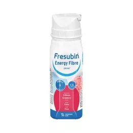 FRESUBIN ENERGY Botella para beber de fibra DRINK fresa, 4 x 200 ml