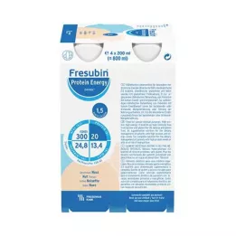 FRESUBIN PROTEIN Botella energética para beber frutos secos DRINK , 4 x 200 ml