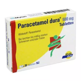 PARACETAMOL comprimidos dura 500 mg, 20 uds