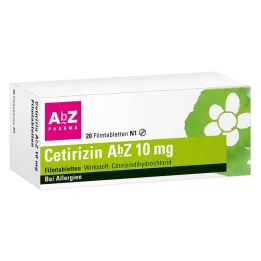 CETIRIZIN AbZ 10 mg comprimidos recubiertos con película, 20 uds