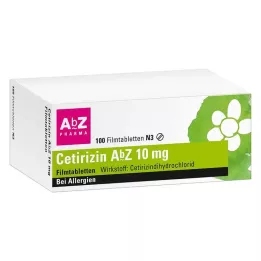 CETIRIZIN AbZ 10 mg comprimidos recubiertos con película, 100 uds
