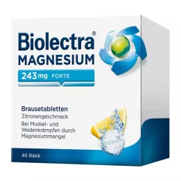 BIOLECTRA Magnesio 243 mg forte Lemon Br.-Tabl., 40 uds