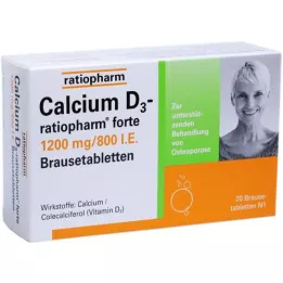 CALCIUM D3-ratiopharm Tabletas efervescentes Fortte, 20 pz