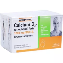 CALCIUM D3-ratiopharm Tabletas efervescentes Fortte, 40 pz