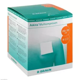ASKINA Compresas de gasa estériles de 10x20 cm, 25X2 uds