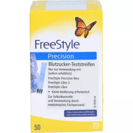 FREESTYLE Tiras reactivas de precisión para medir la glucosa en sangre sin codificación, 100 uds