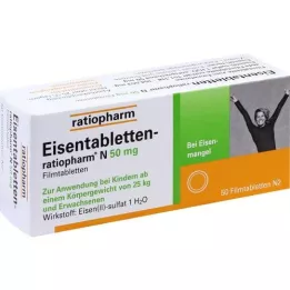 Tableta de hierroratiopharm n 50 mg de tabletas recubiertas de película, 50 pz