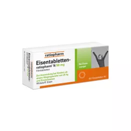 EISENTABLETTEN-ratiopharm N 50 mg comprimidos recubiertos con película, 50 uds