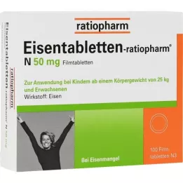 Tableta de hierroratiopharm n 50 mg de tabletas recubiertas de película, 100 pz