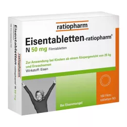 EISENTABLETTEN-ratiopharm N 50 mg comprimidos recubiertos con película, 100 uds