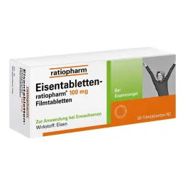 Tabletas de hierro ratiopharm® 100 mg tabletas recubiertas de película, 50 piezas