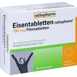 Tableta de hierroratiopharm 100 mg de tabletas recubiertas de películas, 100 pz
