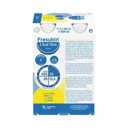 FRESUBIN 2 Kcal Fiber DRINK Botella de bebida de limón, 24x200 ml