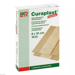 CURAPLAST Apósito para heridas sensible 6x10 cm 1 m, 10 uds