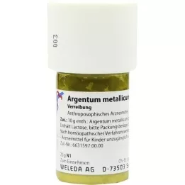 ARGENTUM METALLICUM praeparatum d 10 trituración, 20 g