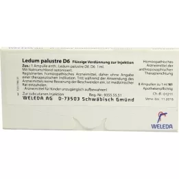 LEDUM PALUSTRE D 6 ampolas, 8 pz