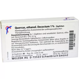 Quercus etanol.Decotum 1% supositories, 10 pz
