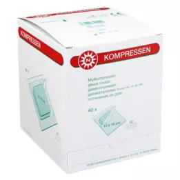 MULLKOMPRESSEN 10x10 cm estéril 12 pliegues, 40X2 uds