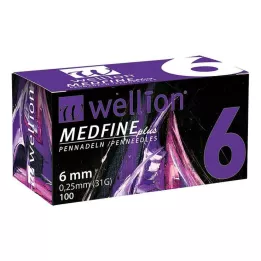 WELLION MEDFINE más las agujas de la pluma 6 mm, 100 st