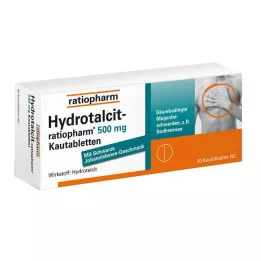 HYDROTALCIT-Ratiopharm 500 mg comprimidos masticables, 50 uds