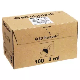 BD PLASTIPAK Luer de 2 ml, 100 x 2 ml