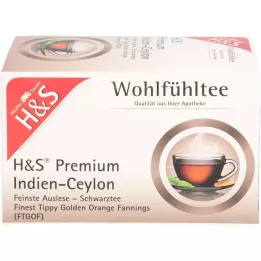 H&amp;S Black Tea Premium India Cylon Filter Bag, 20x1.8 g