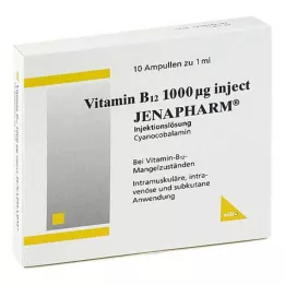 VITAMIN B12 1000 μg Inyectar Jenapharm ampollas, 10X1 ml
