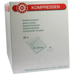 MULLKOMPRESSEN 20x25 cm estéril 16 pliegues, 25 uds