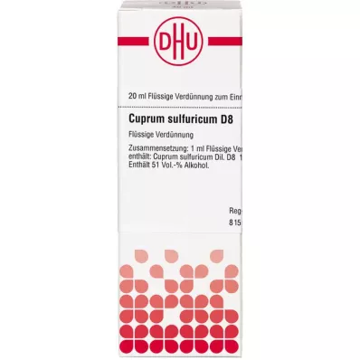 CUPRUM SULFURICUM d 8 dilución, 20 ml CUPRUM SULFURICUM d 8 dilución, 20 ml