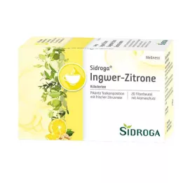 SIDROGA Bolsas de filtro para té de jengibre y limón Wellness, 20 x 2,0 g