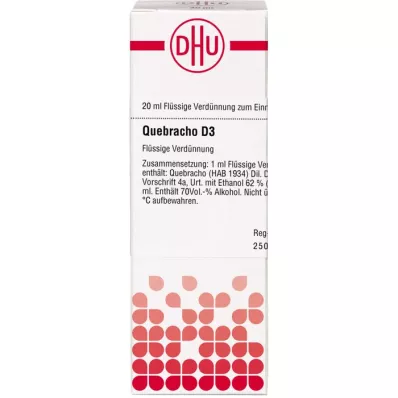 QUEBRACHO Dilución D 3, 20 ml QUEBRACHO Dilución D 3, 20 ml