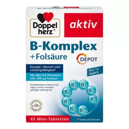DOPPELHERZ Comprimidos de complejo B + ácido fólico, 45 uds