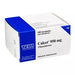 CALCET Tabletas recubiertas de película de 950 mg, 100 pz