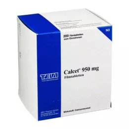 CALCET Tabletas recubiertas de películas de 950 mg, 200 pz
