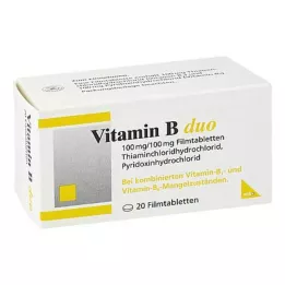 VITAMIN B DUO Tabletas recubiertas de películas, 20 pz