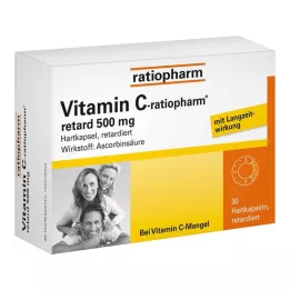 VITAMIN C-RATIOPHARM retard 500 mg cápsulas, 30 uds